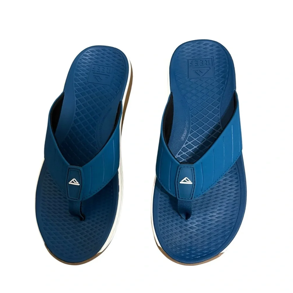 Reef The Deckhand Men’s Flip Flops Size 11 Teal Blue